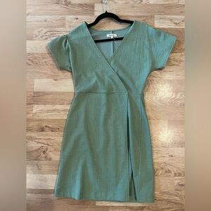Madewell Sage Green Wrap Midi Dress